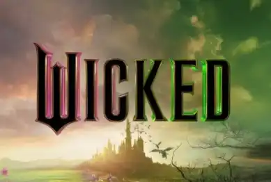 Wicked title in pink and green over Emerald City at dawn, from Universal's Women Making Magic coverage in MediaPost